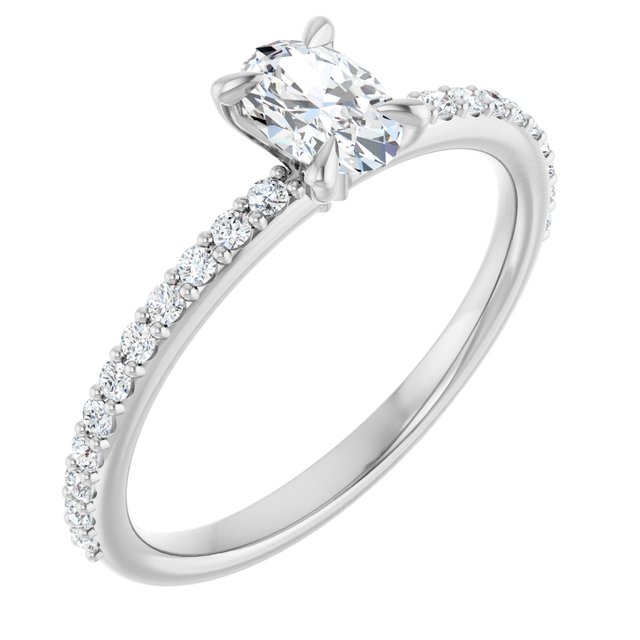 oval-10K White gold