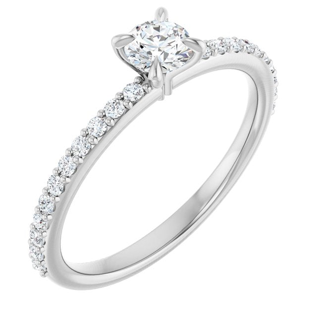 round-14K White gold