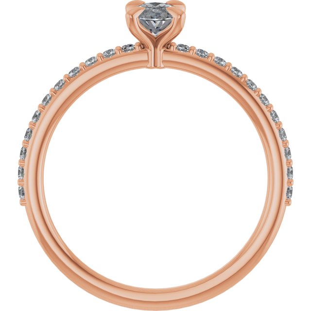 oval-14K Rose gold