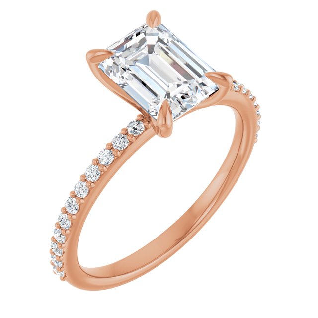 emerald-14K Rose gold