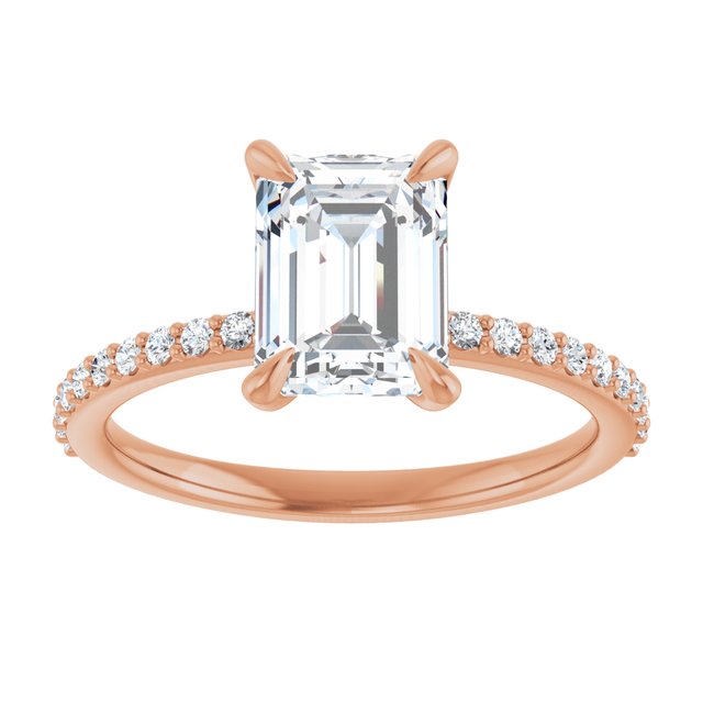 emerald-14K Rose gold