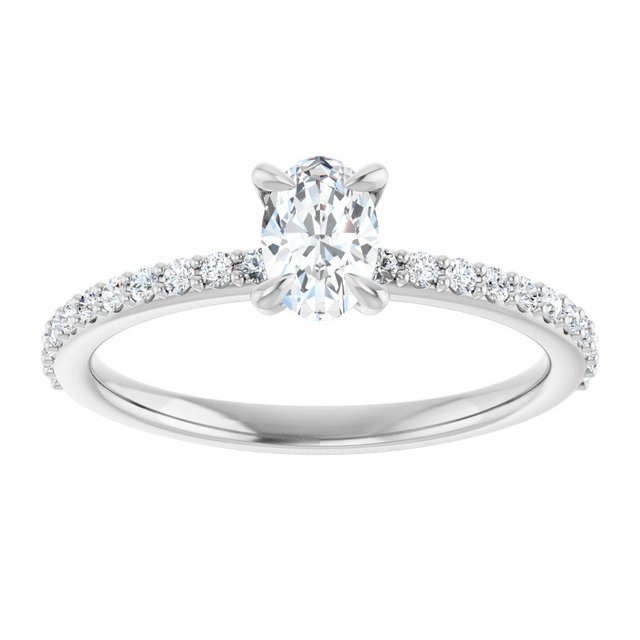 oval-18K White gold