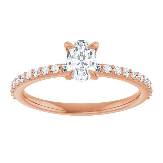 oval-18K Rose gold