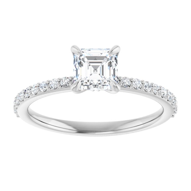 asscher-14K White gold