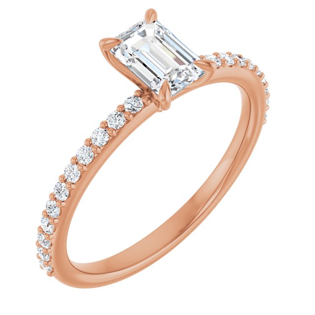 emerald-18K Rose gold