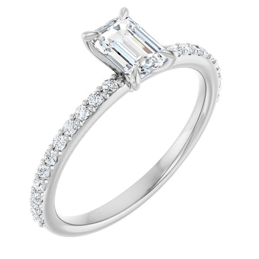 emerald-10K White gold