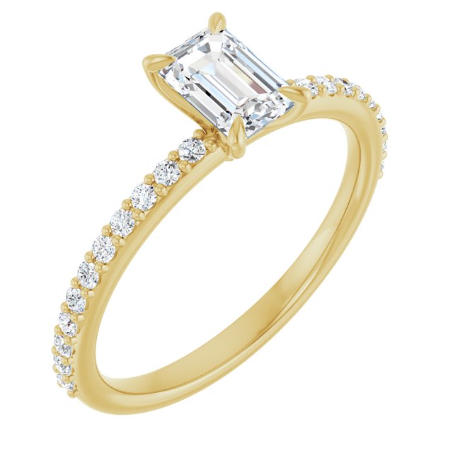 emerald-18K Yellow gold