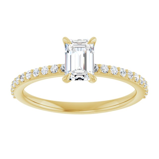 emerald-14K Yellow gold