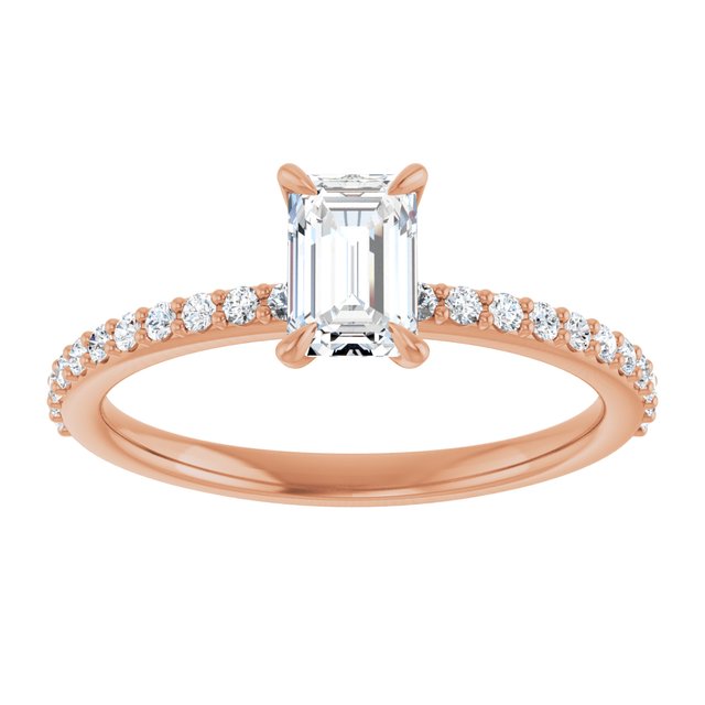 emerald-10K Rose gold