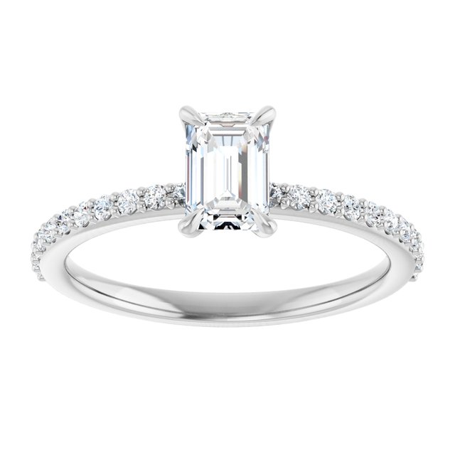emerald-18K White gold