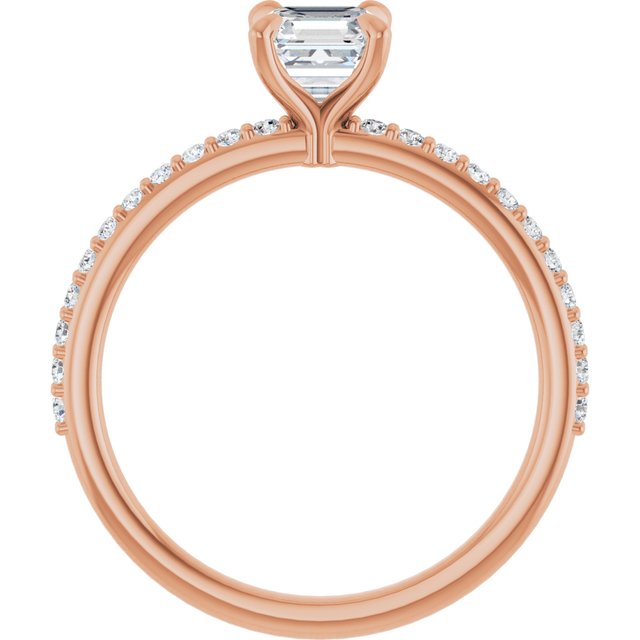 asscher-14K Rose gold