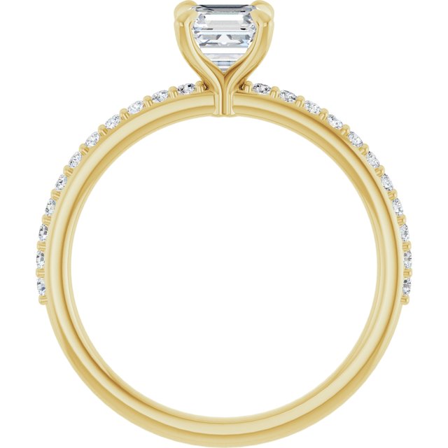 asscher-10K Yellow gold