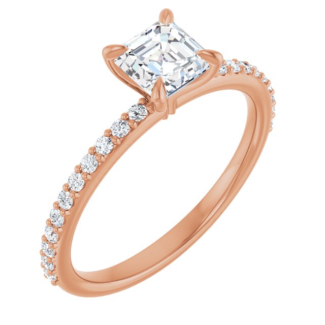 asscher-18K Rose gold