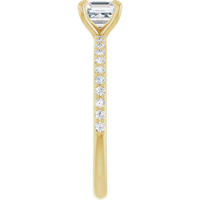 asscher-18K Yellow gold