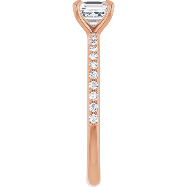 asscher-14K Rose gold
