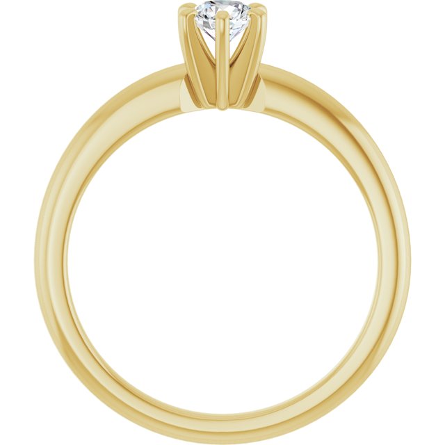 round-14K Yellow gold