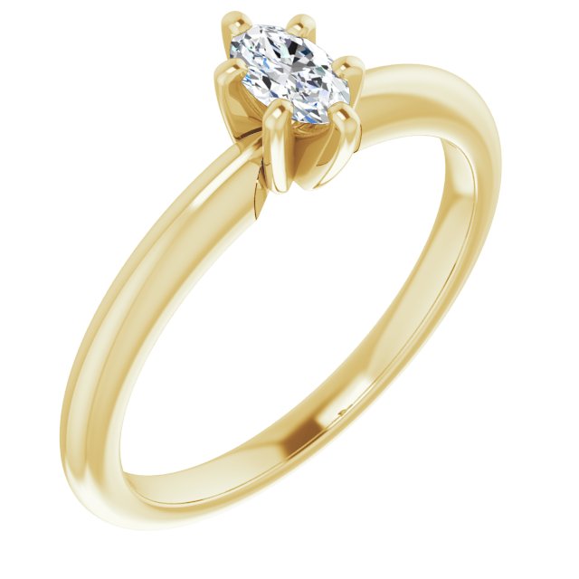 oval-14K Yellow gold