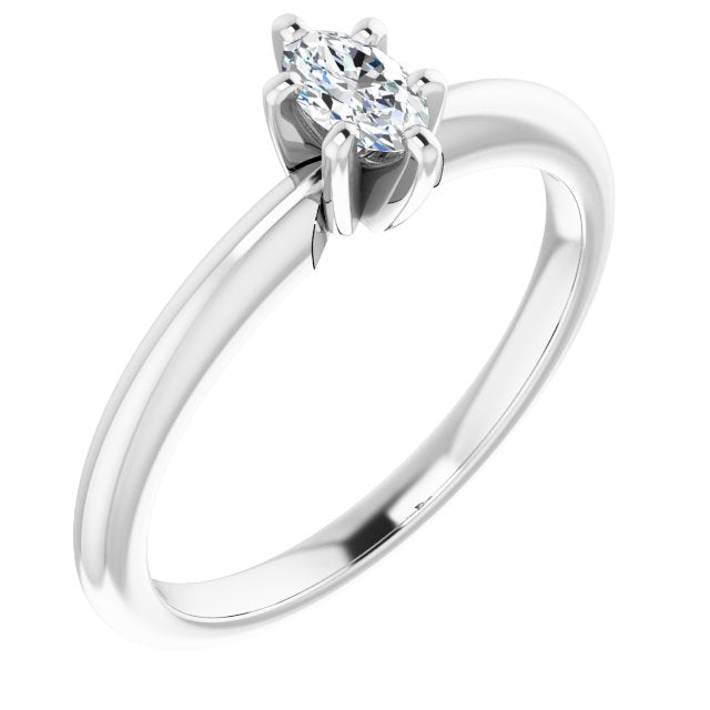 oval-14K White gold