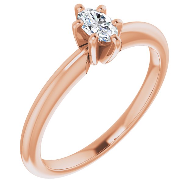 oval-10K Rose gold