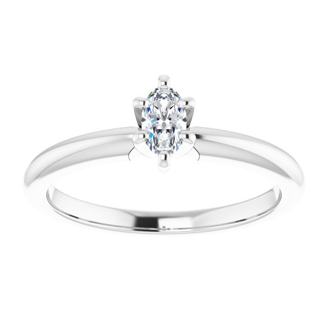 oval-10K White gold