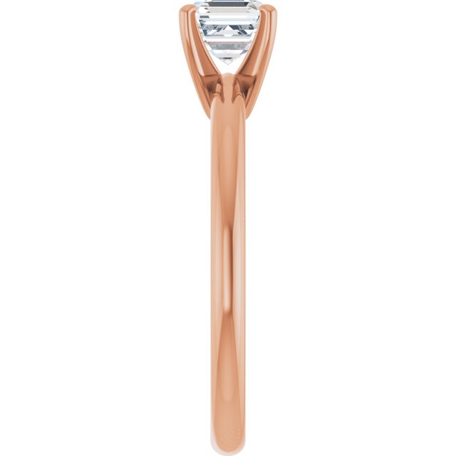 asscher-10K Rose gold