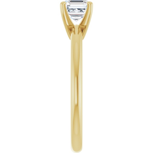 asscher-14K Yellow gold