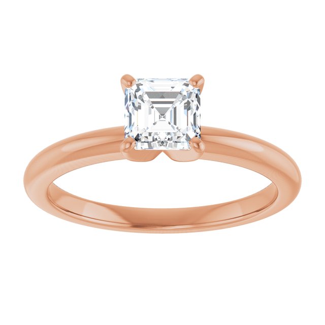 asscher-14K Rose gold