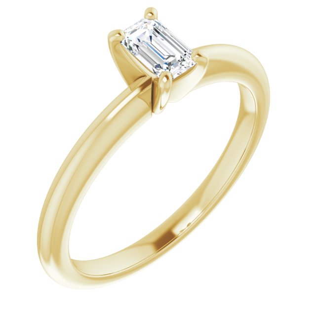 emerald-14K Yellow gold