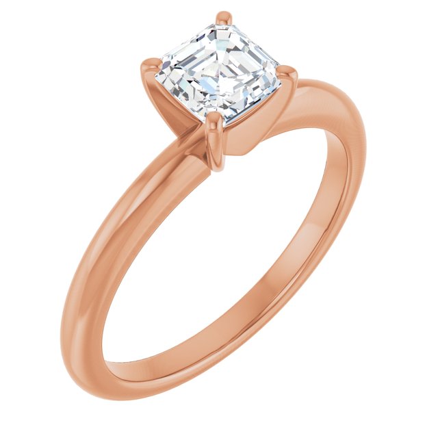 asscher-18K Rose gold