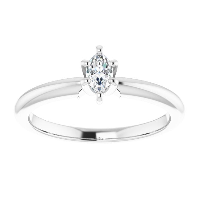 marquise-10K White gold