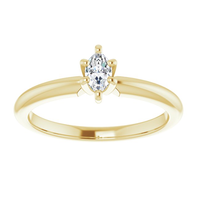 marquise-10K Yellow gold