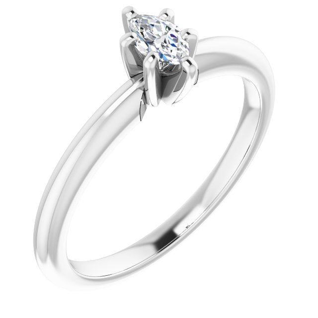marquise-10K White gold