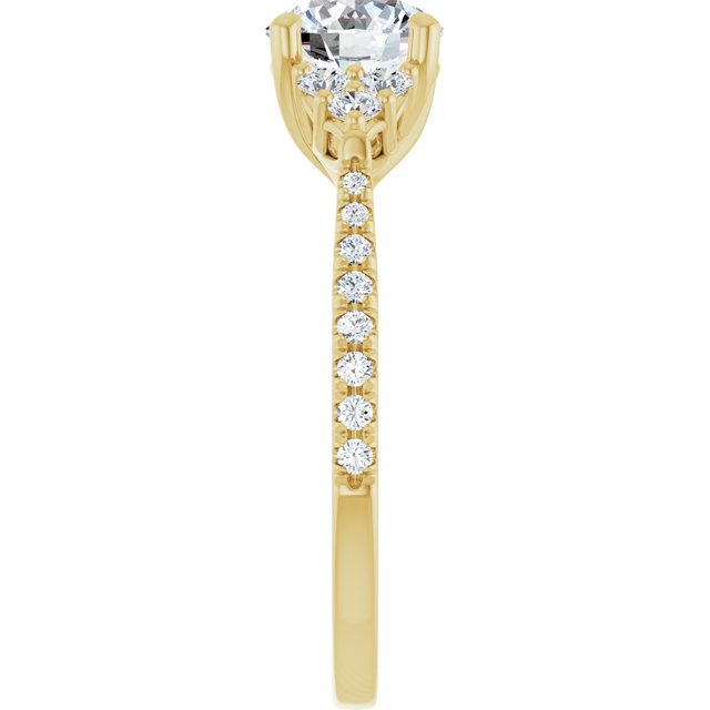 round-14K Yellow gold