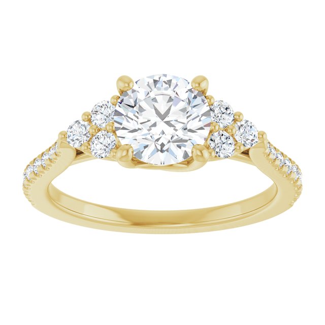 round-14K Yellow gold