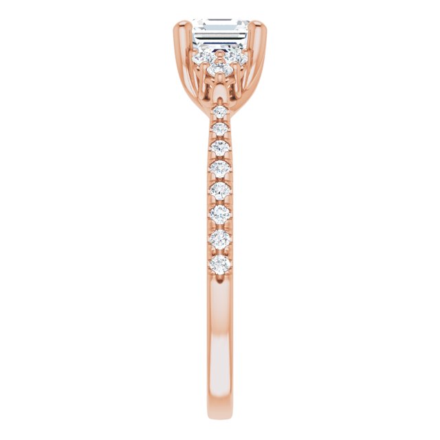 asscher-10K Rose gold