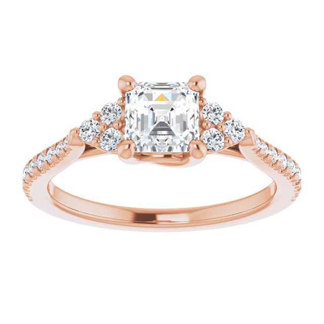 asscher-18K Rose gold