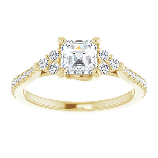 asscher-18K Yellow gold