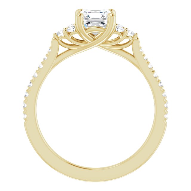 asscher-18K Yellow gold