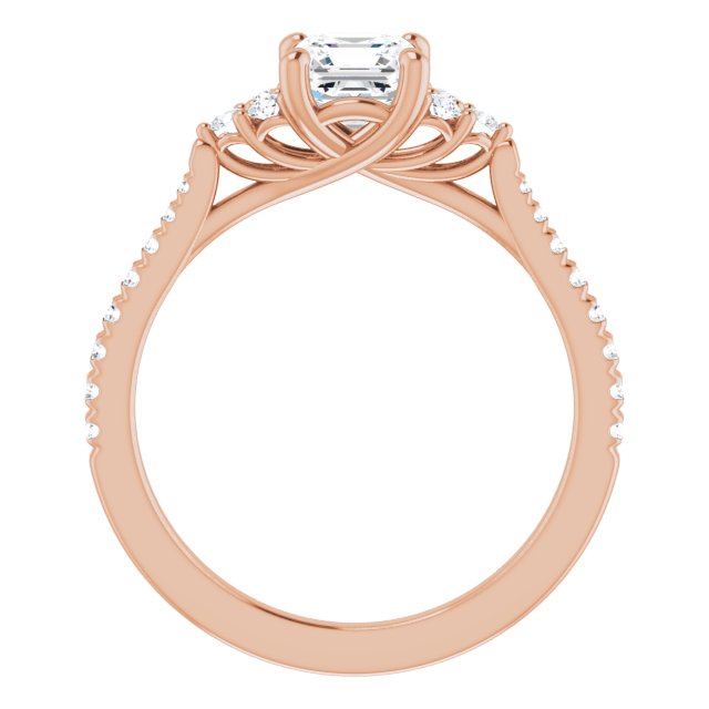 asscher-18K Rose gold