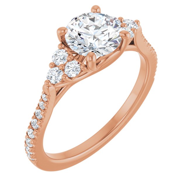 round-14K Rose gold