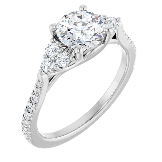 round-14K White gold