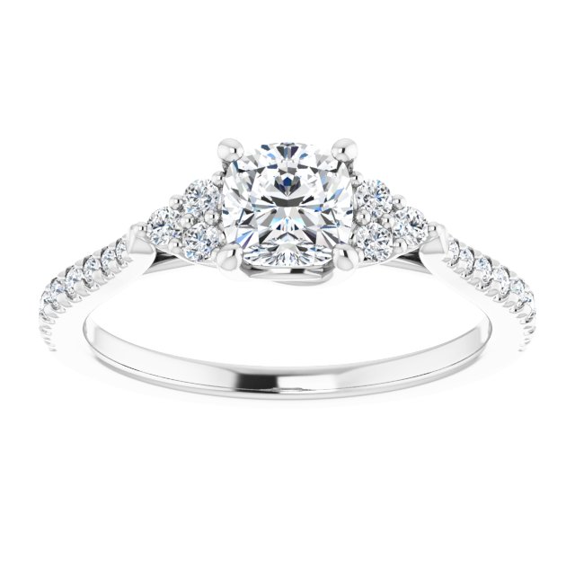 cushion-10K White gold