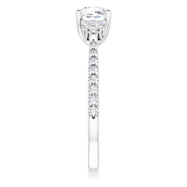 cushion-10K White gold