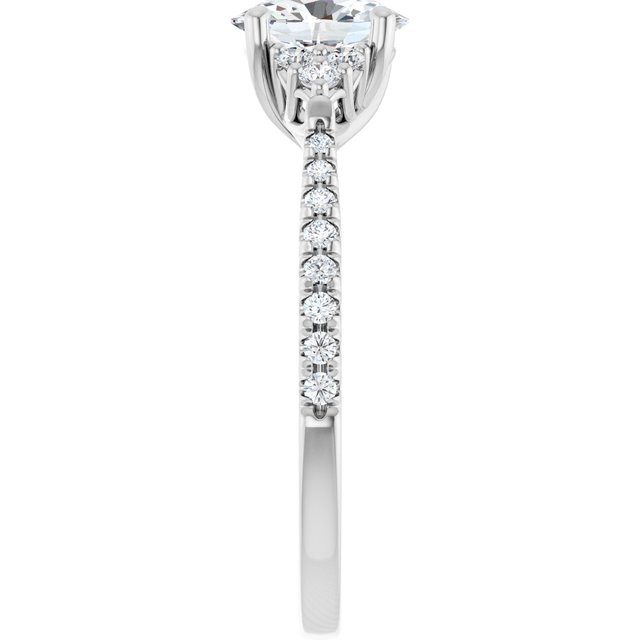 oval-14K White gold
