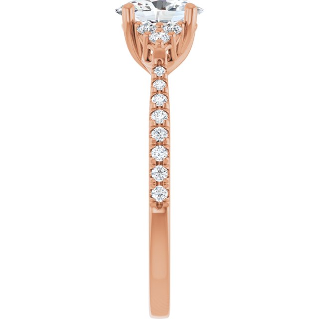 oval-14K Rose gold