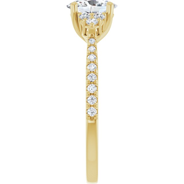 oval-14K Yellow gold