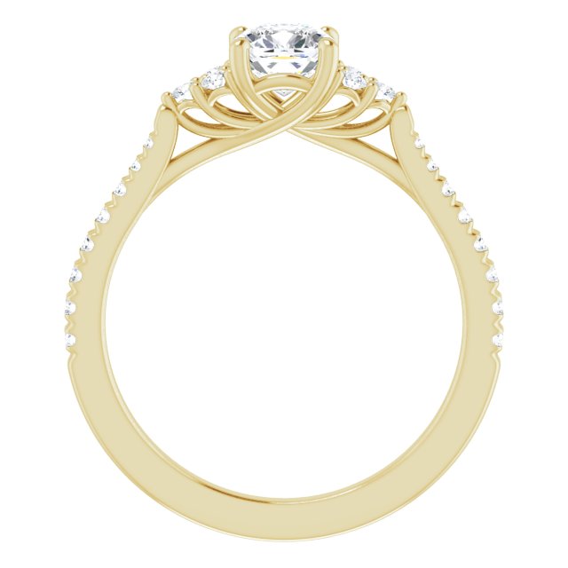 cushion-14K Yellow gold