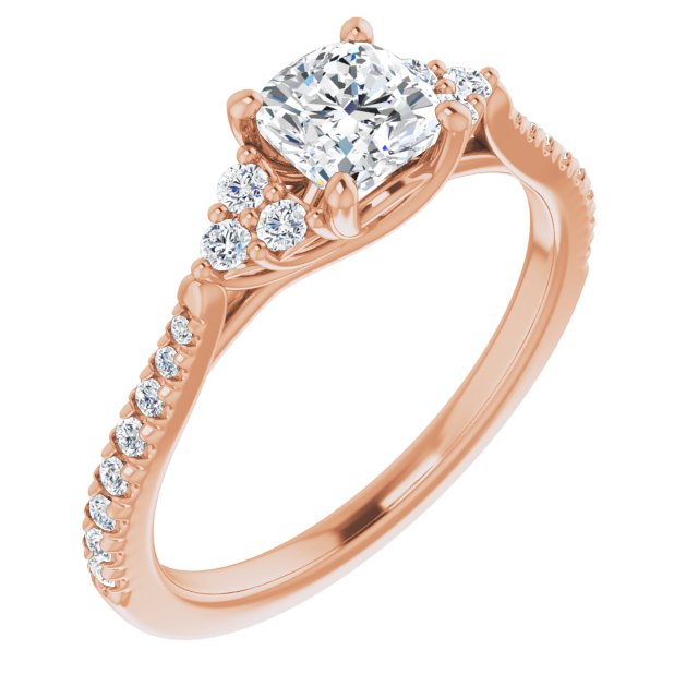cushion-14K Rose gold