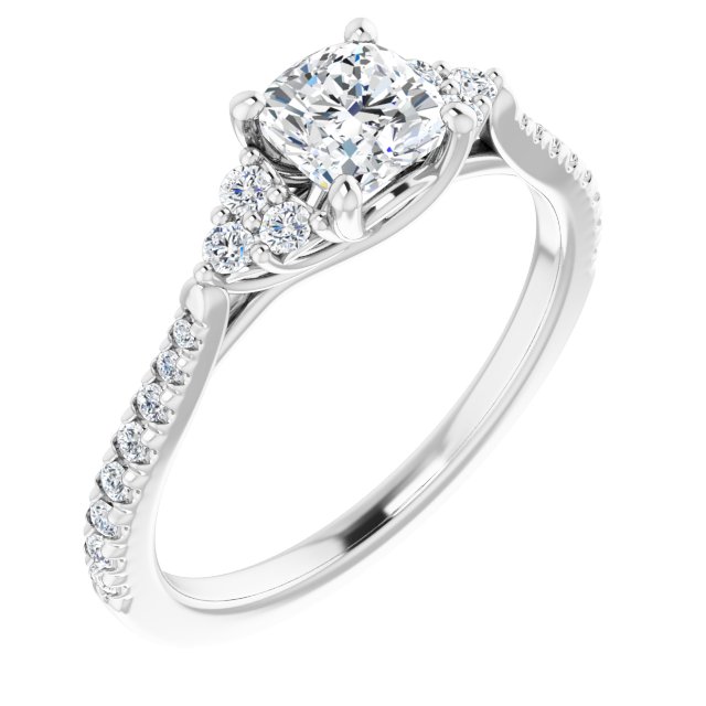 cushion-10K White gold