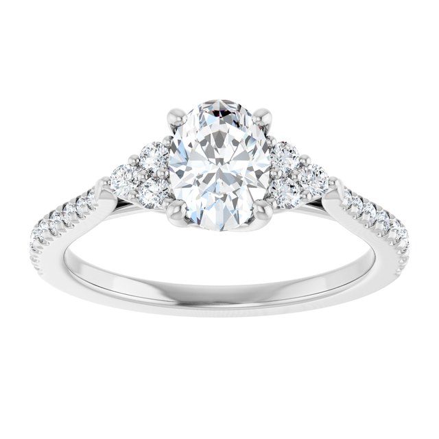 oval-14K White gold